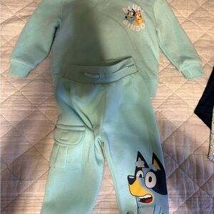 Kids Mint Green Character Sweatshirt and Joggers Set